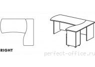 Угловое рабочее место с тумбой ящик и файл-бокс на панельном каркасе BR05 2211 - Мебель Berlin / Берлин