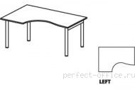 Стол на H-образном металлическом каркасе левый ER06 0912 - Мебель Ergo / Эрго