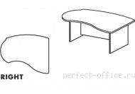 Асимметричный стол с брифинг-зоной на панельном каркасе BR06 0213 - Мебель Berlin / Берлин