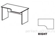 Стол на панельном каркасе правый СТ3-14R - Мебель Ergo / Эрго
