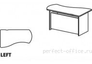 Асимметричный стол на панельном каркасе BR04 0210 - Мебель Berlin / Берлин