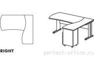 Угловое рабочее место с тумбой ящик и файл-бокс на L-образном каркасе BR05 3209 - Мебель Berlin / Берлин