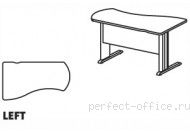 Асимметричный стол на L-образном каркасе B 117 NEW - Мебель Berlin / Берлин