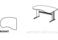 Асимметричный стол с брифинг-зоной на L-образном каркасе BR06 1211 - Мебель Berlin / Берлин