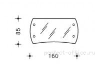 Стеклянная столешница для L-образного каркаса 345160 - Кабинет Berlin director / Берлин директор