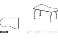 Асимметричный стол на А-образном каркасе B 103 - Мебель Berlin / Берлин