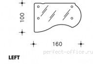 Стеклянная столешница для L-образного каркаса 345017 - Кабинет Berlin director / Берлин директор