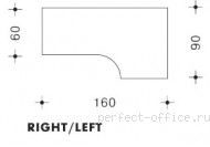 Столешница угловая 90 градусов C3-16 - Мебель Ergo / Эрго