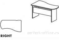 Асимметричный стол на панельном каркасе B 113 - Мебель Berlin / Берлин