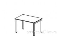 Стол на H-образном металлическом каркасе ER02 0907 - Мебель Ergo / Эрго