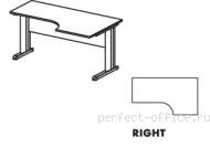 Стол на L-образном металлическом каркасе правый ER05 1311-R - Мебель Ergo / Эрго