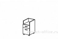 Основание низкой тумбы ящик и файл-бокс с центральным замком 340204 - Мебель Berlin / Берлин