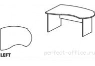 Асимметричный стол с брифинг-зоной на панельном каркасе BR06 0112 - Мебель Berlin / Берлин