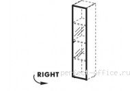 Дверь стеклянная для высокого шкафа 152537-R - Кабинет Boston / Бостон