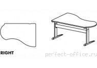 Асимметричный стол на трансформируемом L-образном мобильном каркасе с электроприводом BR04 6213 - Мебель Berlin / Берлин