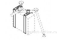 Подвесной держатель для системного блока для П-образного металлокаркаса  - Мебель Профи