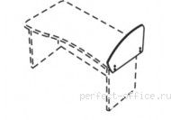 Экран пластиковый боковой с кронштейнами ПФ955 - Мебель Профи