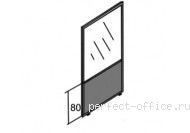 Модуль со стеклом и глухой частью 800 мм МС 20-3-1150 - Перегородки Матрица