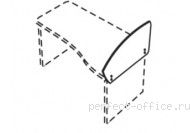 Экран пластиковый боковой с кронштейнами ПФ156 - Мебель Профи