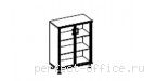 Шкаф 3 уровня широкий со стеклянными дверьми в алюминиевой раме 420-824