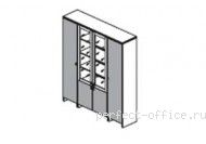 Шкаф для бумаг WOOD LA214S N - Кабинет Palladio / Палладио