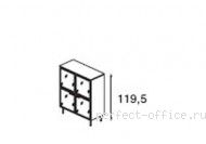 Шкаф для бумаг с 4 стеклянными дверьми 137-8040-01-47 - Кабинет TAO / ТАО