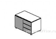 Тумба-1 дверь 3 ящика QM393.N - Кабинет Quaranta president  / Кваранта президент