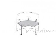 Столешница радиальная внутренняя 60 градусов 34 - Стойка-ресепшн Edison / Эдисон