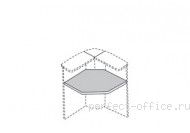 Столешница угловая шестиугольная D23537 - Стойка-ресепшн Edison / Эдисон